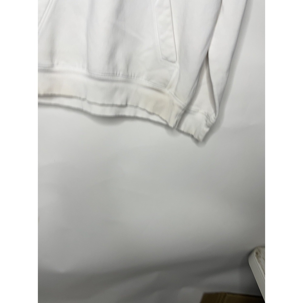 Nike Pullover Hoodie Size Large White‎ Logo Embroidered Drawstring Athletic - Picture 4 of 10